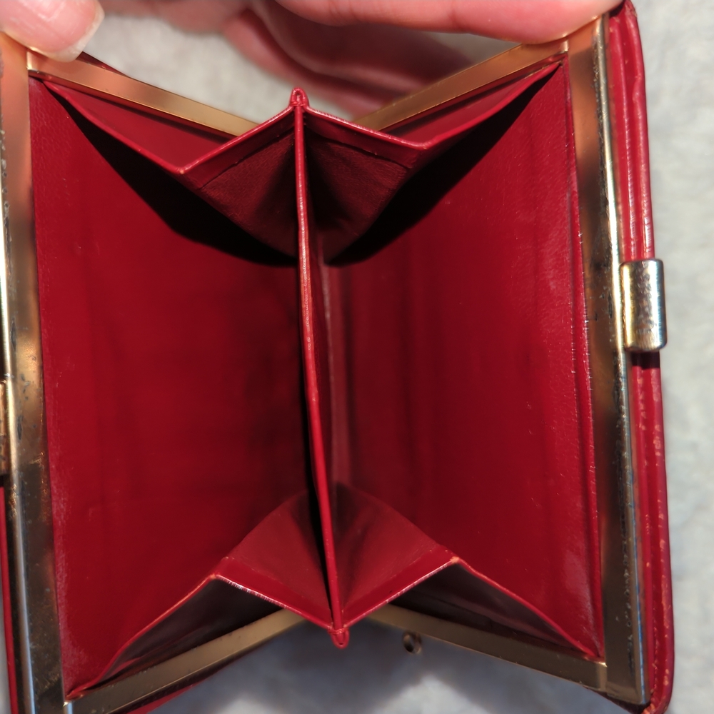 Burberry Authentic Leather Wallet Vintage Check Kisslock Bifold Gold Hardware - Picture 8 of 8